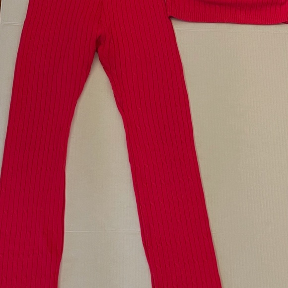 Red Ribbed Knit Set - Picture 2 of 2